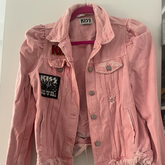 Baby pink denim Zara Jacket - Picture 1 of 2